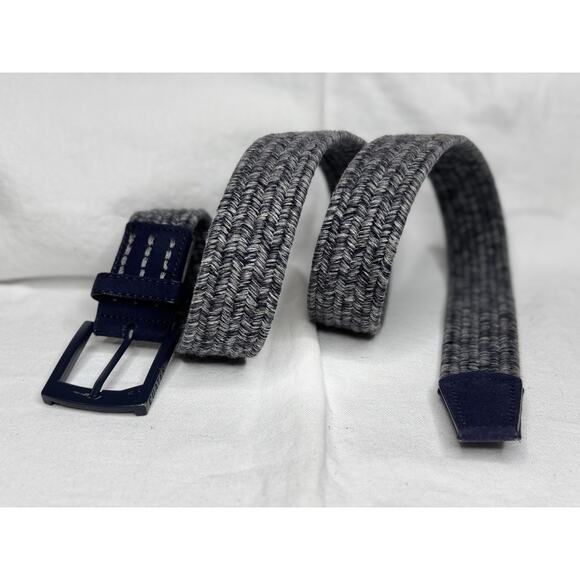 Travis Mathew Cuater Braided Navy Blue Stretch Belt Size 43-54 Waist - Picture 1 of 7